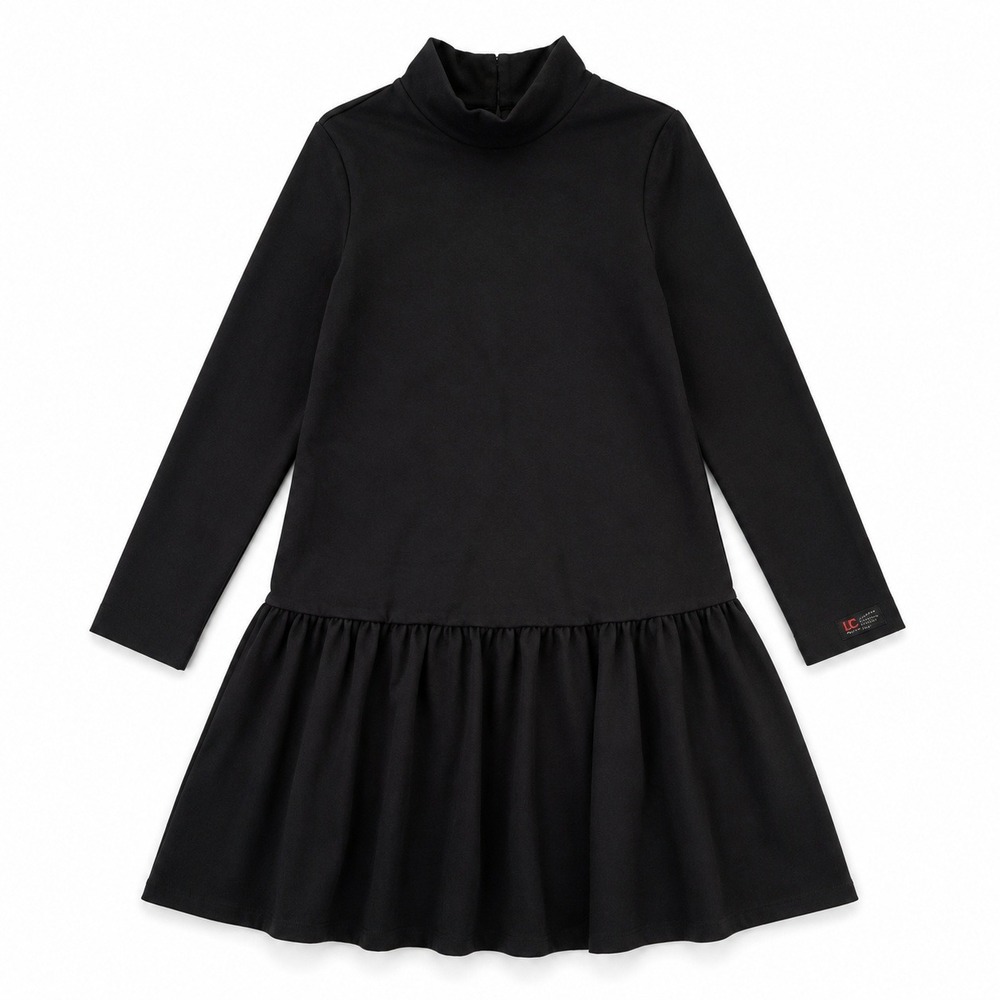 Goth Girl Summer Love Moschino Black Drop Waist Ruffle Dress Cotton 4 Minimalist